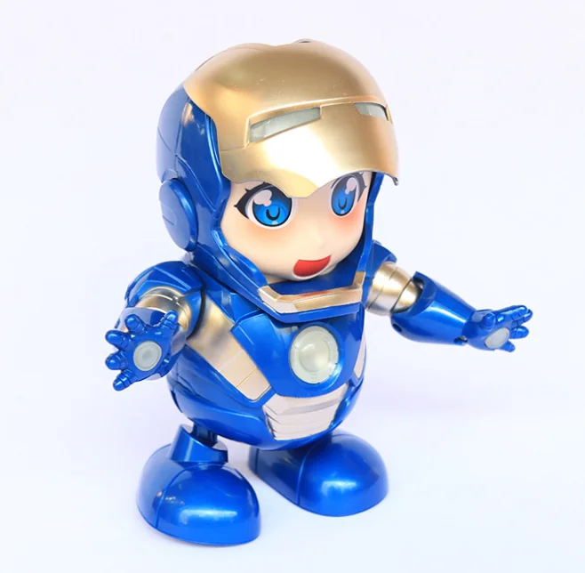 Figure Super Hero Dance Robot Steel Man with Sound & Light