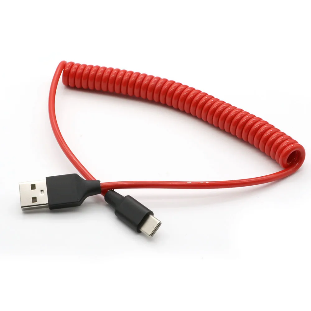 USB C to a Cable Coiled USB to USB C 3A Fast Charging and Data Cable Compatible with Galaxy S22 Ultra S20 S10, Note 10 9, Pixel