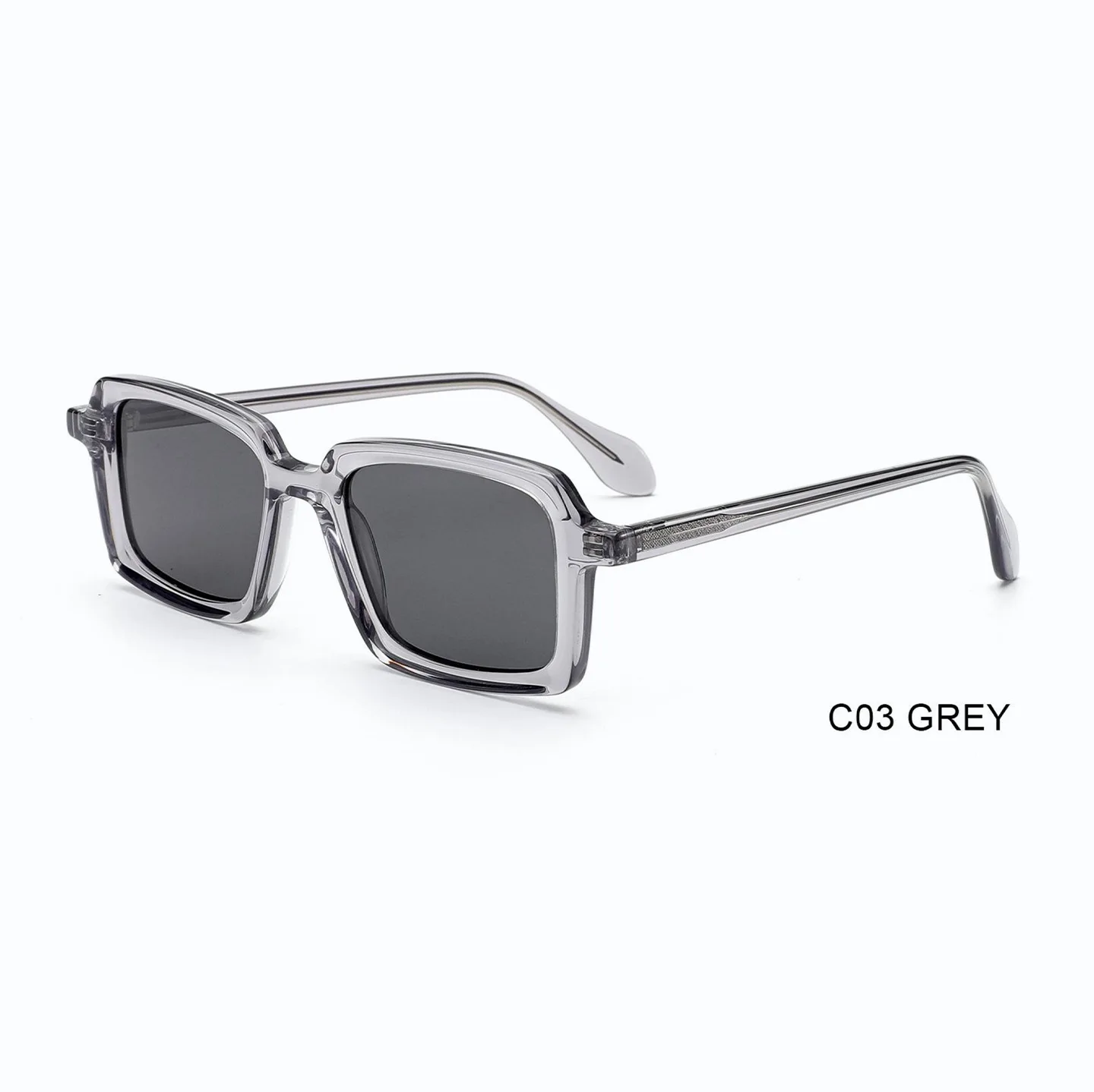 Polarized Logo Retro Glasses China Vintage Wholesale Acetate Fashion Customized Luxury Acetate Small Square Sunglasses