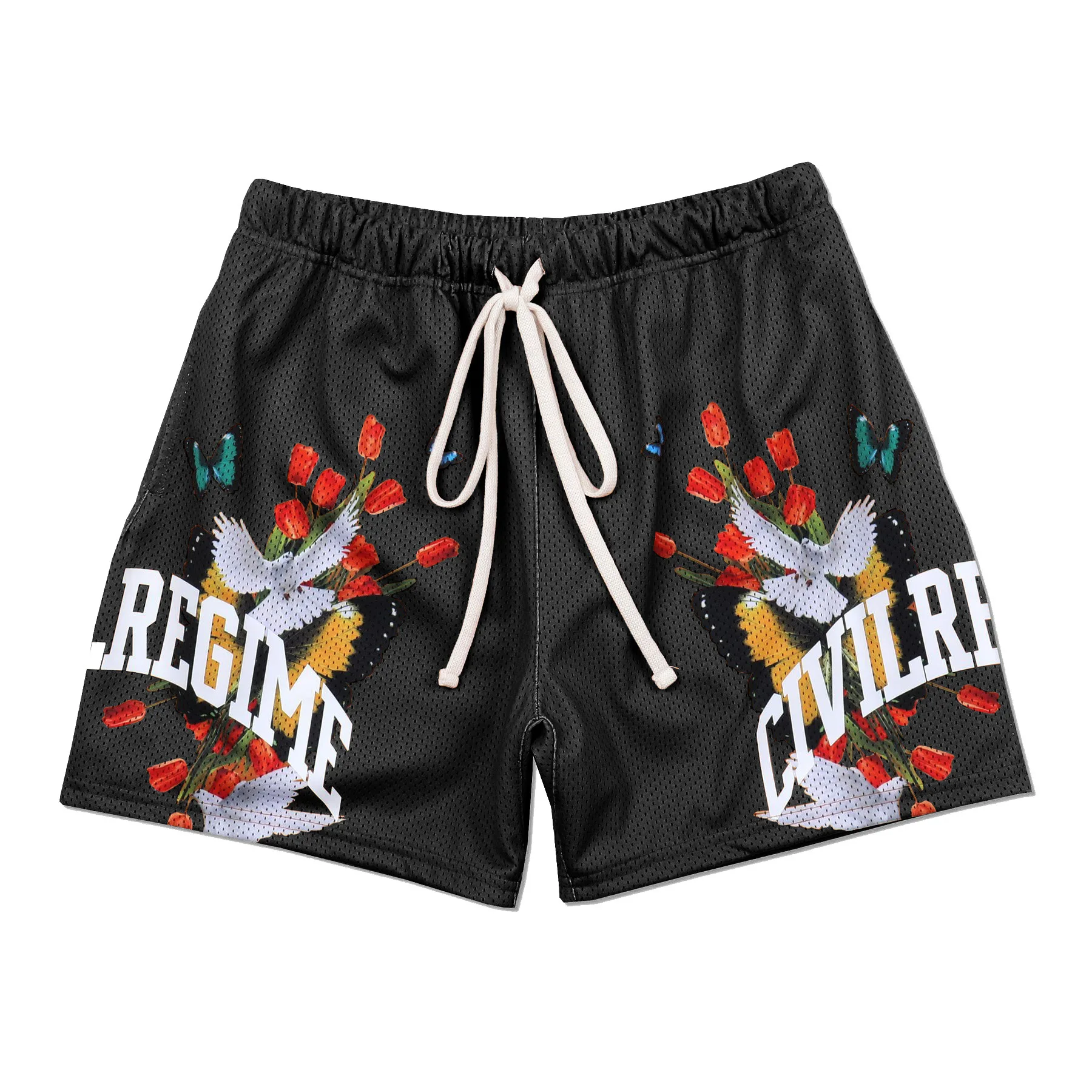 3D custom men printed pants summer pure color beach wear wholesale loose men's swimming shorts with pocket45_voghion.com