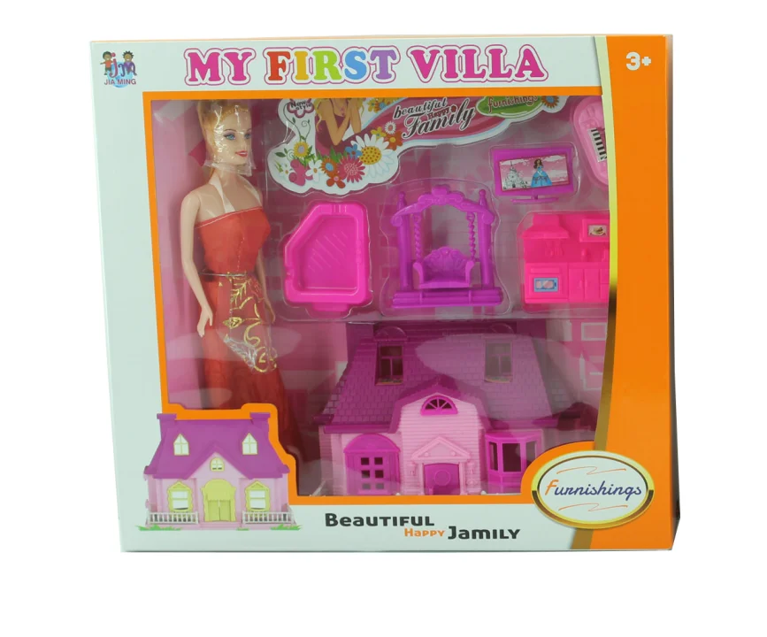 Домик моей семьи с кукольной мебелью игрушка с подсветкой игровые комплекты игрушка вилла