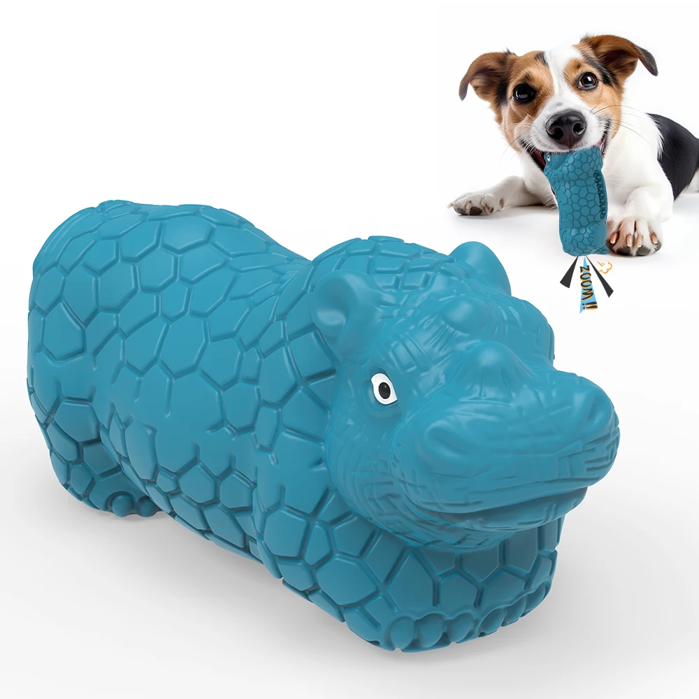 New Arrive Beef Flavor Rhino Shape Pet Indestructible Dog Toy 