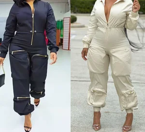 Viviblook ASJP67 Work Women Jumpsuit Cargo Jumpsuit Women White Jumpsuit