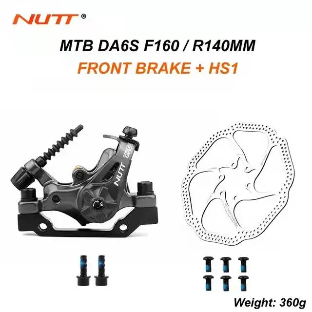 Тормоза для горного велосипеда NUTT DA6S 160 мм с двойным поршневым приводом