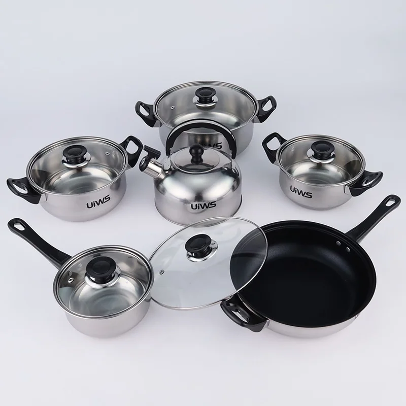 Set Cucina Gourmet Granito Nero Set Pentole GSW Gourmet Granito - 10 Pezzi, Antiaderente, Per Tutti I Fuochi Inclusa Induzione Pentole Antiaderenti Induzione