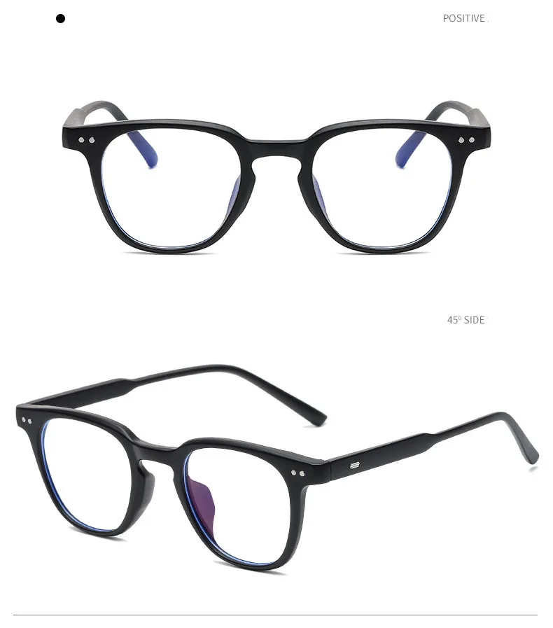 Montures de lunettes optiques pour hommes, très populaires, avec filtre anti-lumière bleue et motif uni._voghion.com