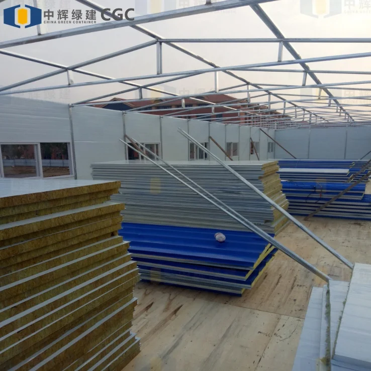 For CGCH Firm Structure Prefab Houses Low Price Prefab Warehouse with Activity Room Color Steel Plate Container Houses