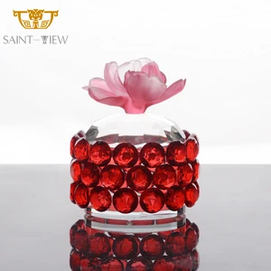 Stopper Storage Double Wall Stash Cosmetics Transparent Glass for Making Cosmetic With Lids Custom Candle Crystal Box Jars