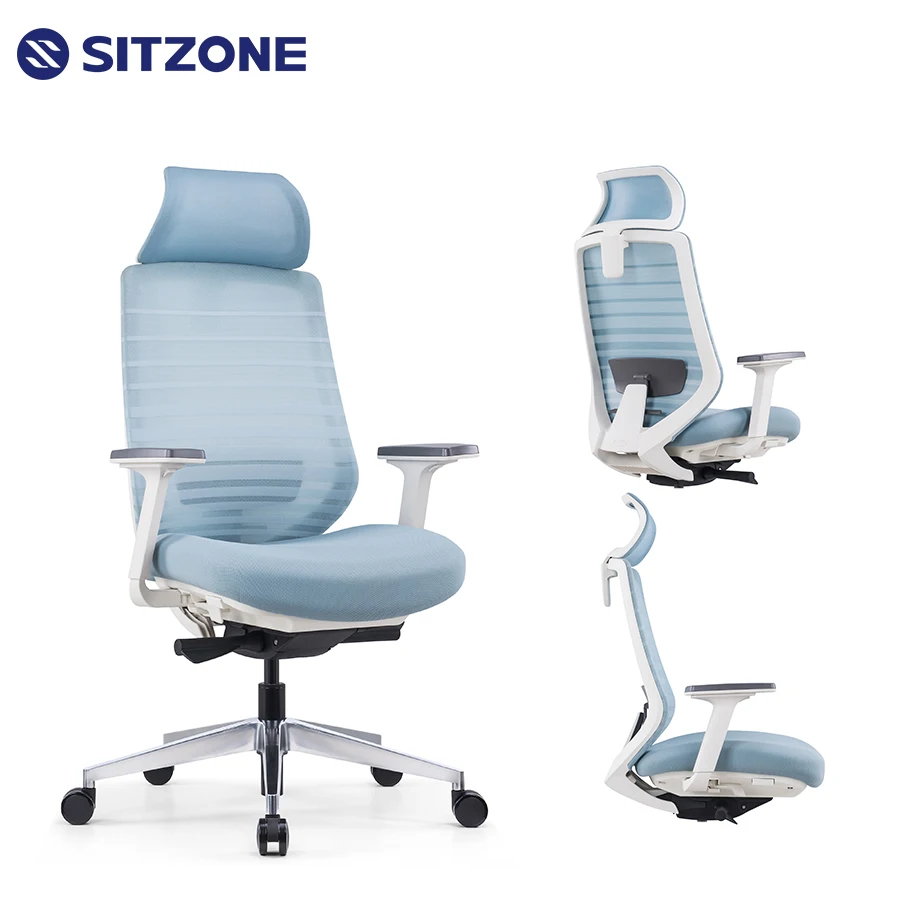 Sitzone Factory Adjustable Armrest Swivel High Back Ergonomic Mesh Office Chair Silla Escritorio De Oficina Home Office Chai