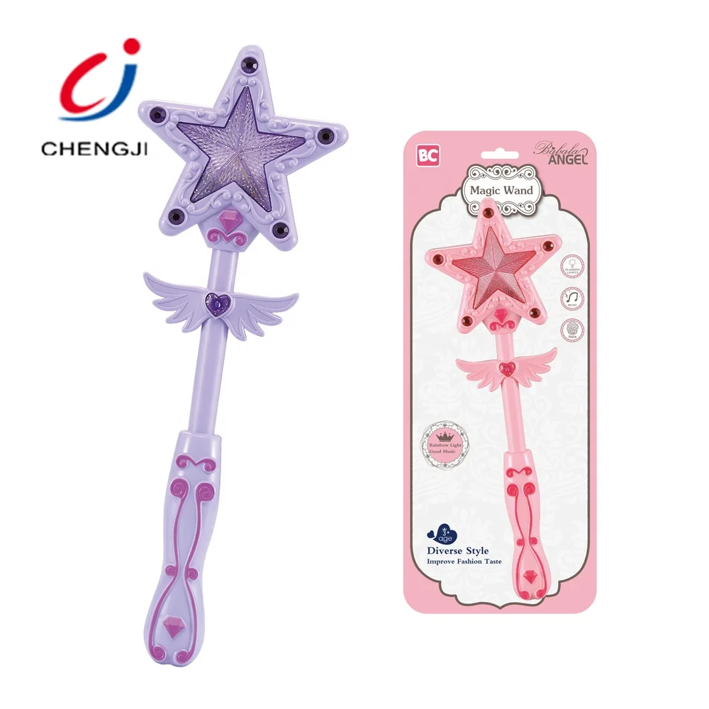 Недорогая игрушка с сенсорной функцией палочка со звуком розовая принцесса светящиеся палочки