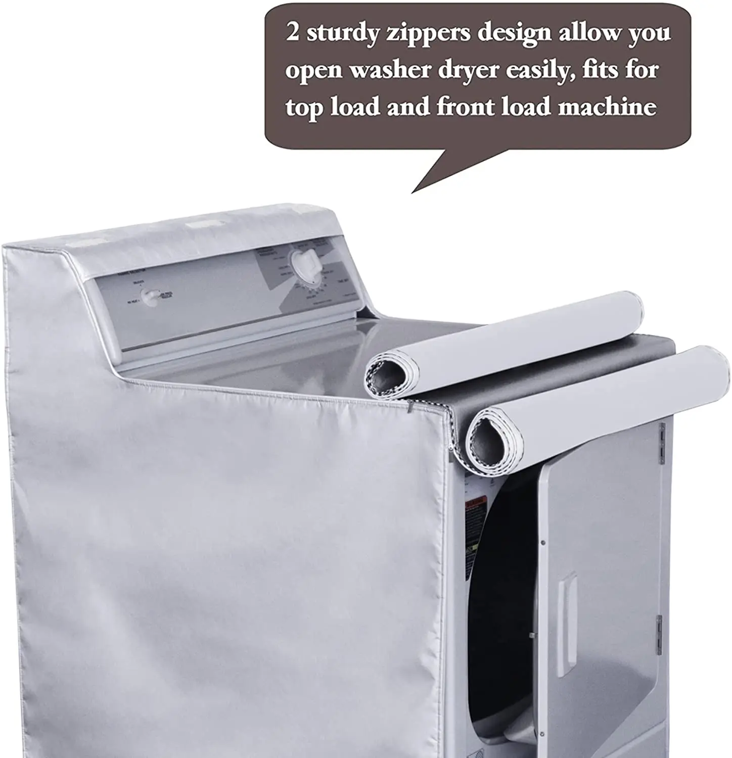 Waterproof Dryer W27*d26*h43in Silver Washing Machine Accessories Machine Washer Dryer Washing