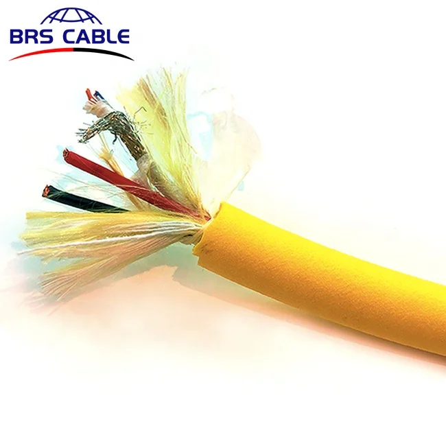 Twisted Pair Underwater Neutral Buoyancy Umbilical Power Fiber Hybrid Cable ROV Tether Cable