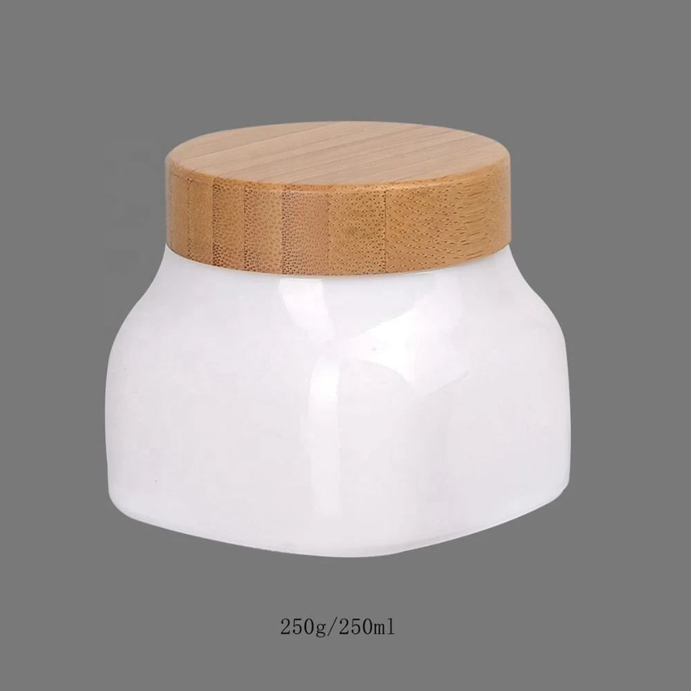 150ml Glass Jar Skin Care Face Cream Cosmetic Jars 150g Glass Jar with Bamboo Lid