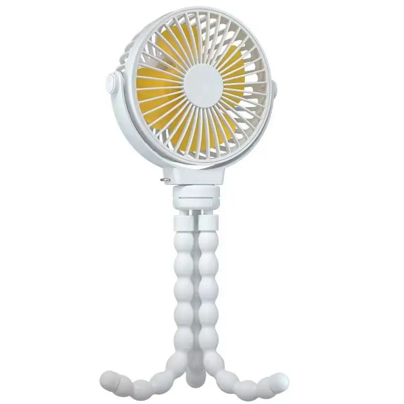 Portable Stroller Fan 5200mAh Battery with Tripod Legs Mini Rechargeable USB Fan Peloton Fan for Treadmill Camping Travel