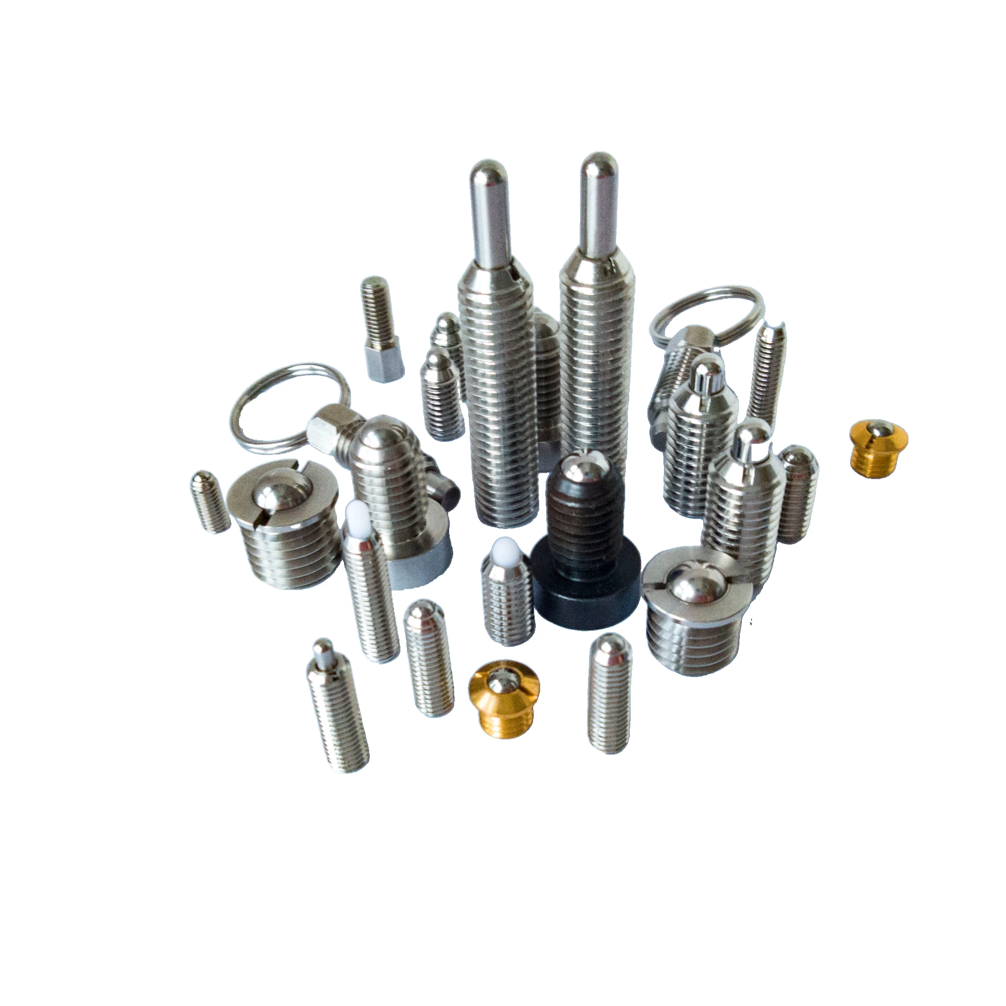 304 Stainless Steel Threaded Spring Plunger Push Fit Spring Loaded Ball