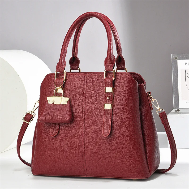 Women's 2026 New Model Large Capacity Multi-Compartment Casual Shoulder Crossbody Bag Coin Purse Light Luxury PU Zipper Single