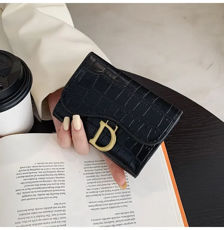 Famous Brand Designer Wallet Letter D PU Crocodile Credit Card Bags Pattern Money Card Holders Designer Purse Designer Belts