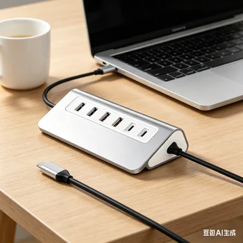 Intpw P9 PRO 10Gbps 9-in-1 USB-C Hub for 4K 60Hz PD 100W 2 Type-A 2.0 SD TF Aluminum Docking Station detail image