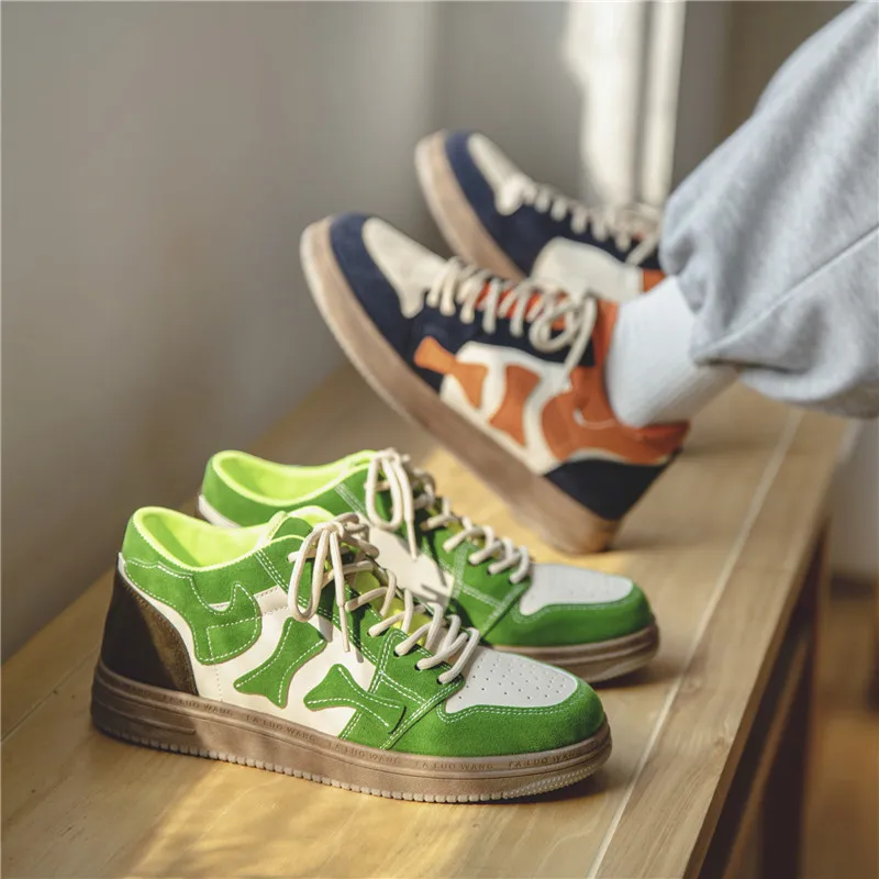 2023 Spring New Style Unique Design Manufacturer Sneaker Custom logo High Quality Men Shoes Green Cool Custom Men Casual Shoes