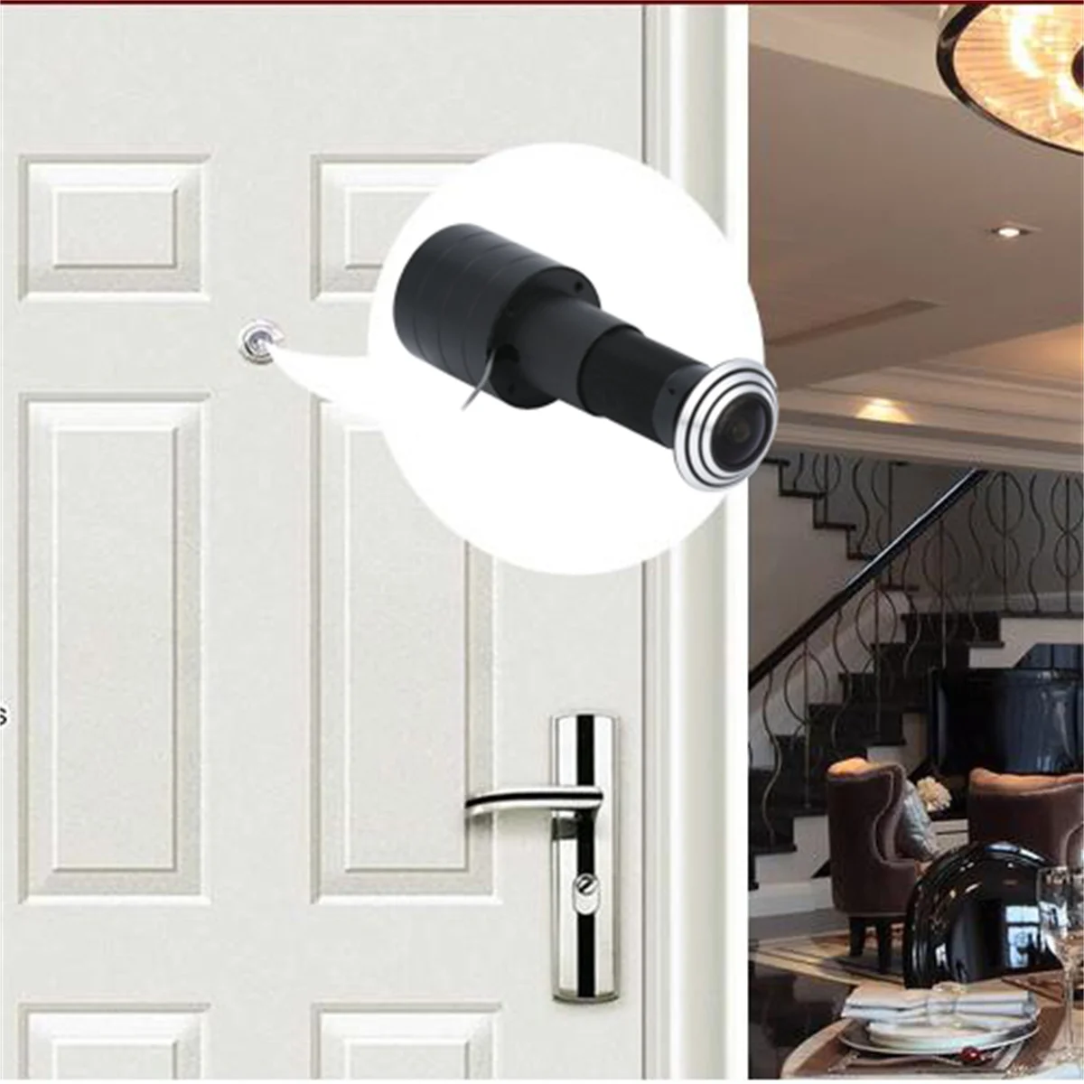 Wifi Door Eye Hole Home 1080P 1.70mm Wide Angle FishEye Lens Network Peephole Door IP Camera Audio P2P HQCAM Small Wireless