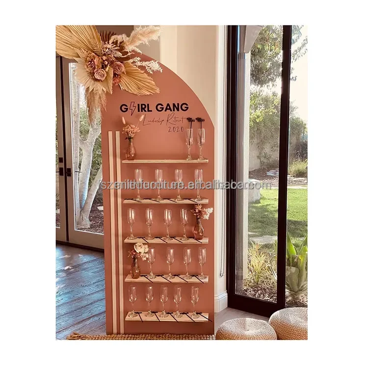 Factory Price Multi Layers Home Store Acrylic champagne Wall Wine Rack Shelf Display Stand Holder