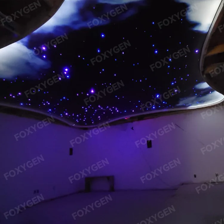 Led Fiber Optic Ceiling Decoration Materials Starlight Panels Kit 16W RGBW LED Fiber Optic for Ceiling Tiles Stretch Ceiling details
