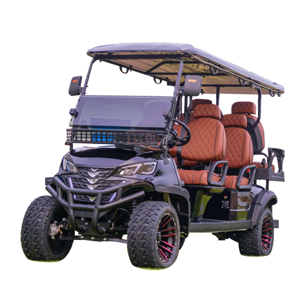 Electric Golf Carts with off-Road Tires & Multimedia Camera