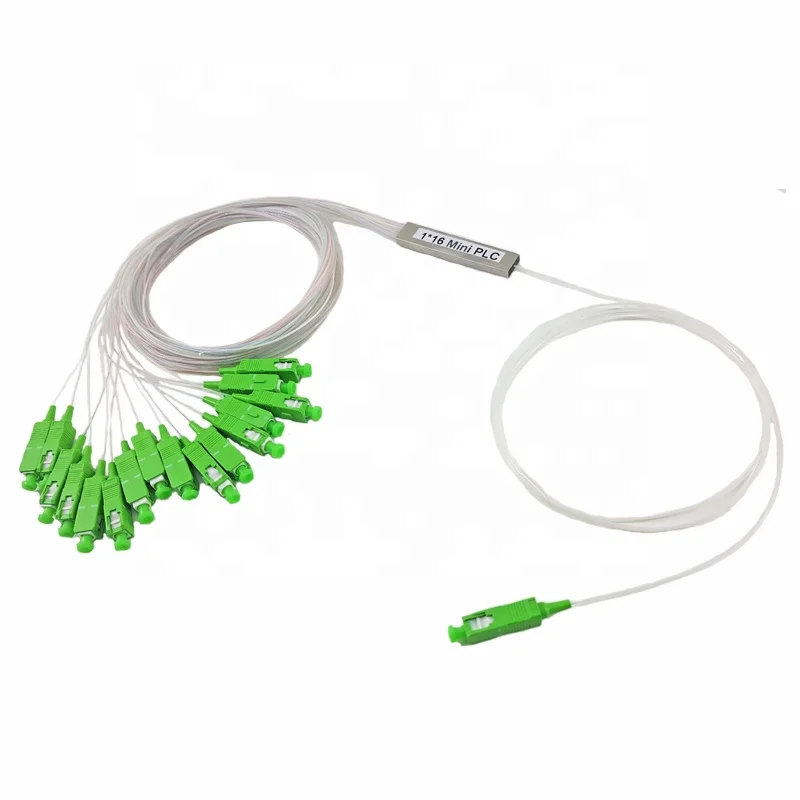 PLC Steel Tube Type FTTH Fiber Optical Splitters 1x8 1x4 1x2 Splitter Ratio PLC Splitter