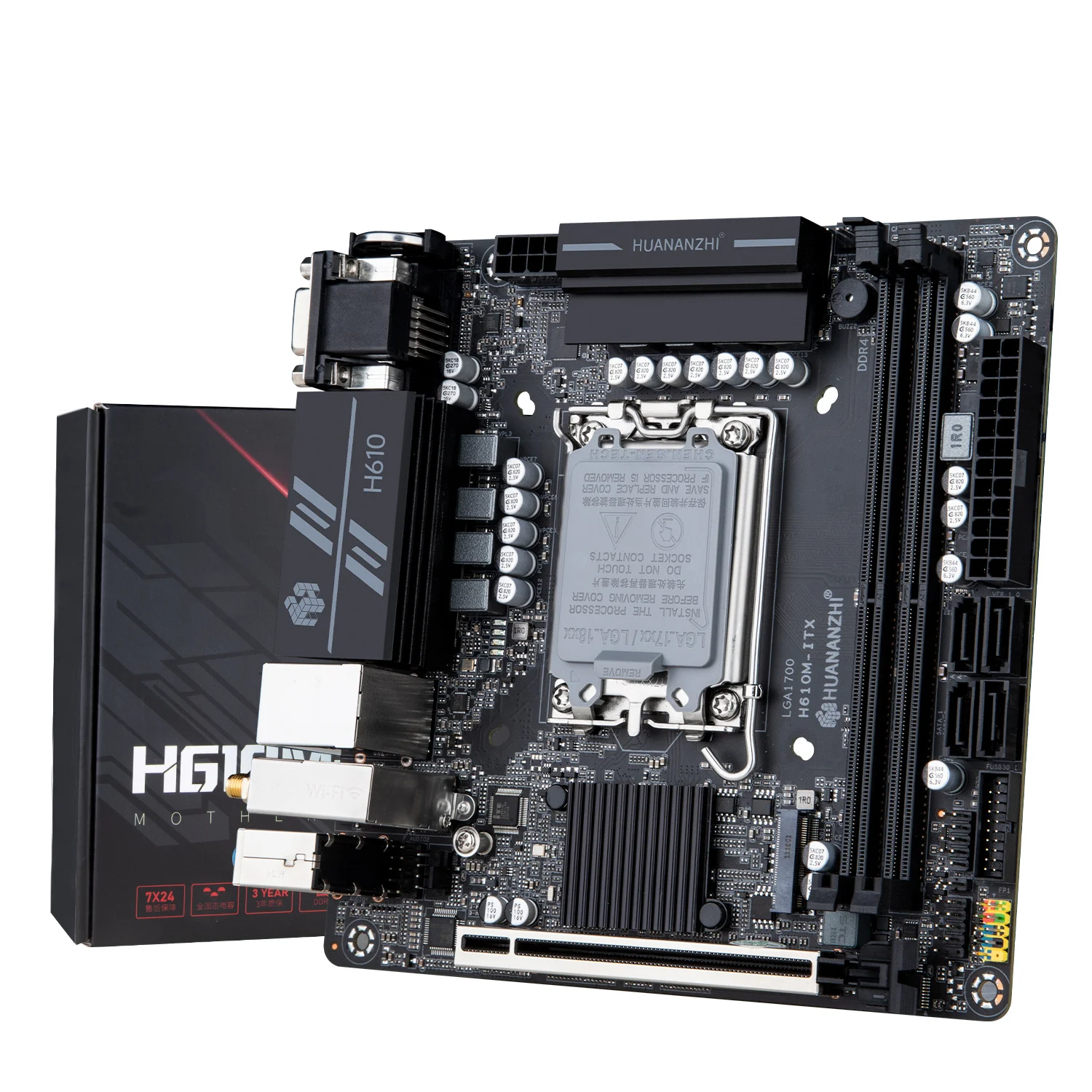 HUANANZHI H610M ITX DDR4 Motherboard for Intel LGA 1700 CPUs