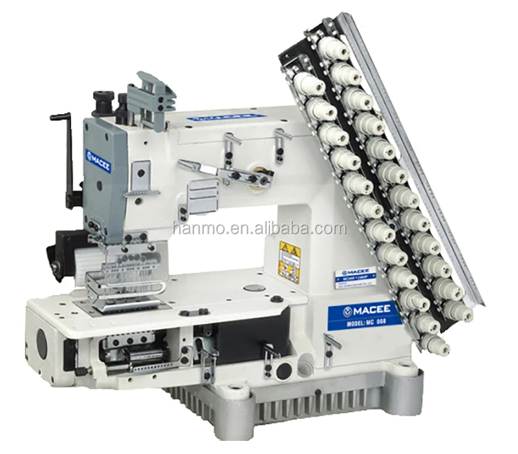 HANMO MC 008-12064P-PTV12-NEEDLE PIN TUCKING CYLINDER-BED MULTI-NEEDLE SEWING MACHINE Chain Stitch Home Use Manual New Motor
