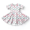 Pink Easter Egg Short Sleeve Twirl Dress