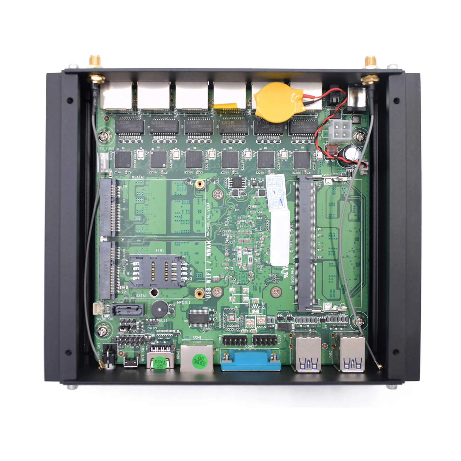 PfSense Firewall Fanless Industrial Router Mini Pc Core I5 I3 with 6 Lan Port RS232 Serial COM Port Small Computer