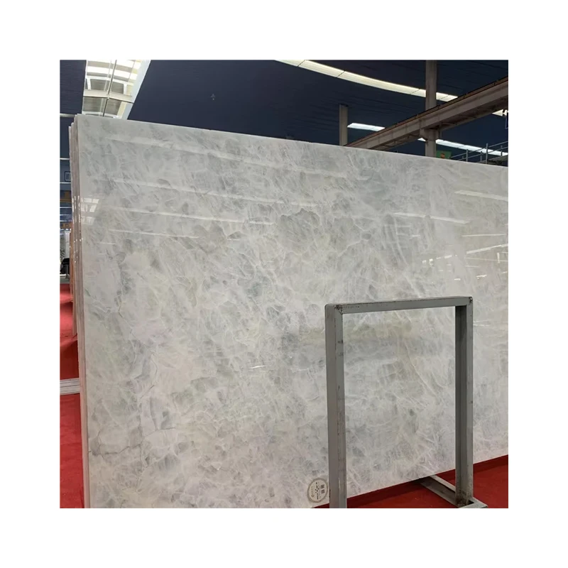 Blue Crystal Onyx Ice Jade Tiles Modern Polished Italian Slabs Marble for Indoor/Outdoor Usage Countertops Floors Hotels Villas