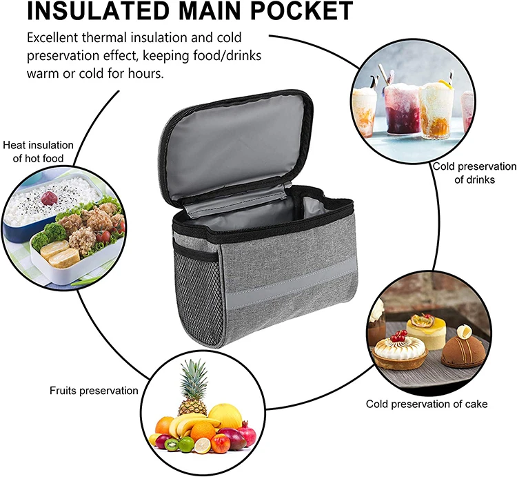 Wholesale Custom Logo Travel Bicycle Basket Front Storage Insulated Cooler Handlebar Frame Bike Bag_voghion.com