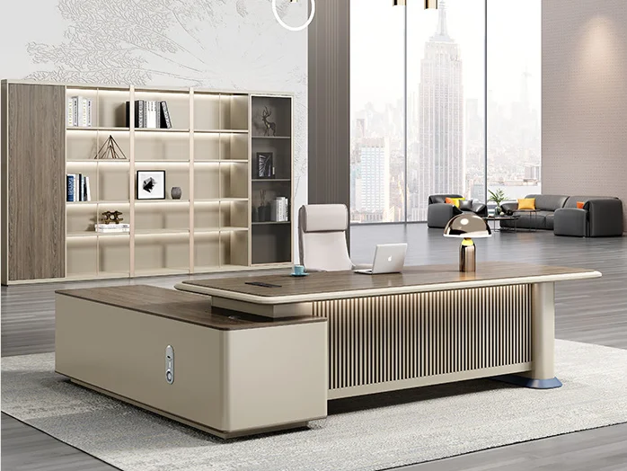 Luxury Boss Executive Office Table And Chair Modern L Shaped Office Ceo