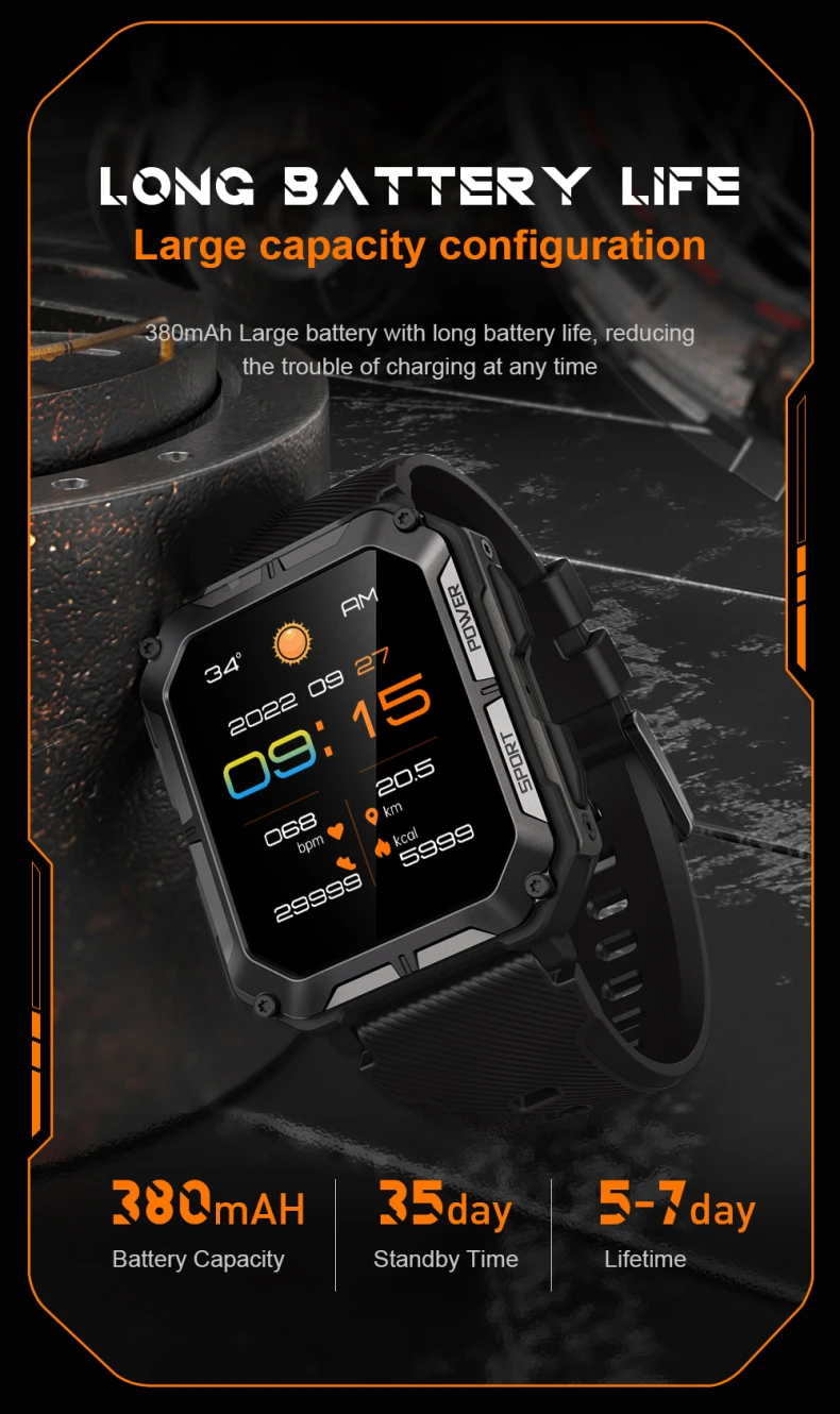 2023 Outdoor Sports C20 Pro Smart Watch for Men IP68 Waterproof Fitness Tracker Sport Smart Watch (3).jpg