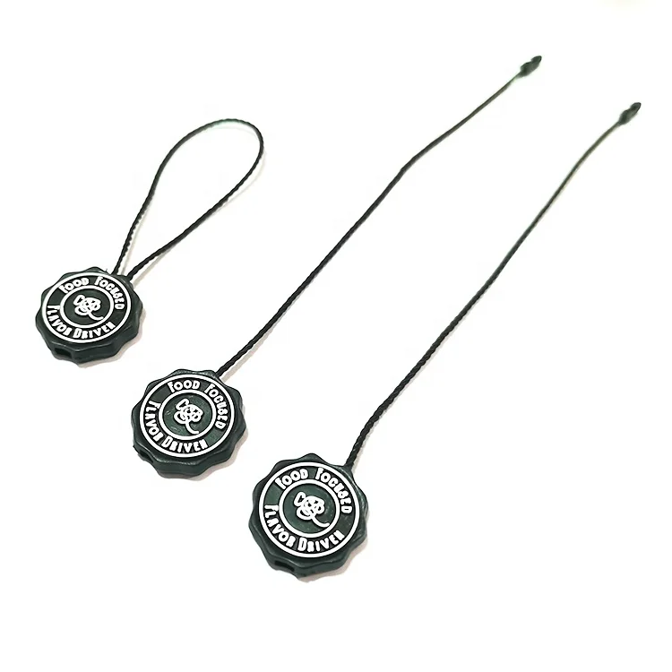 Custom 3D Embossed Watch Jewelry Disposable Security Seal Tag Sneaker Lockable Rope Hangtag String Cord