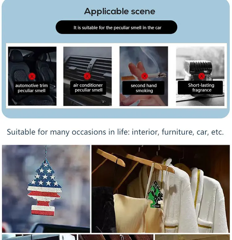 Custom Air Freshener Paper Air Freshener Custom Tree Shape Midnight Ice