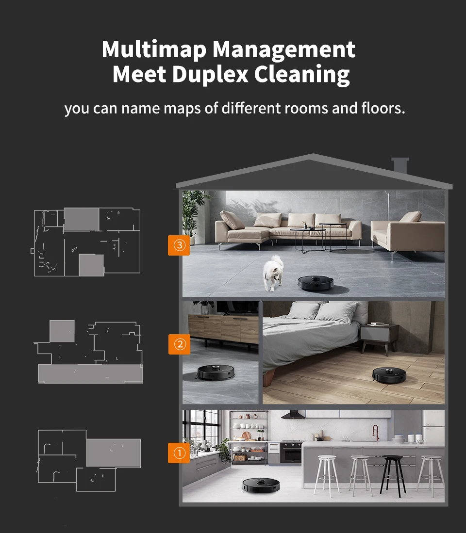 Proscenic M7pro Laser Navigation Robot Vacuum Cleaner 2700pa With Wet