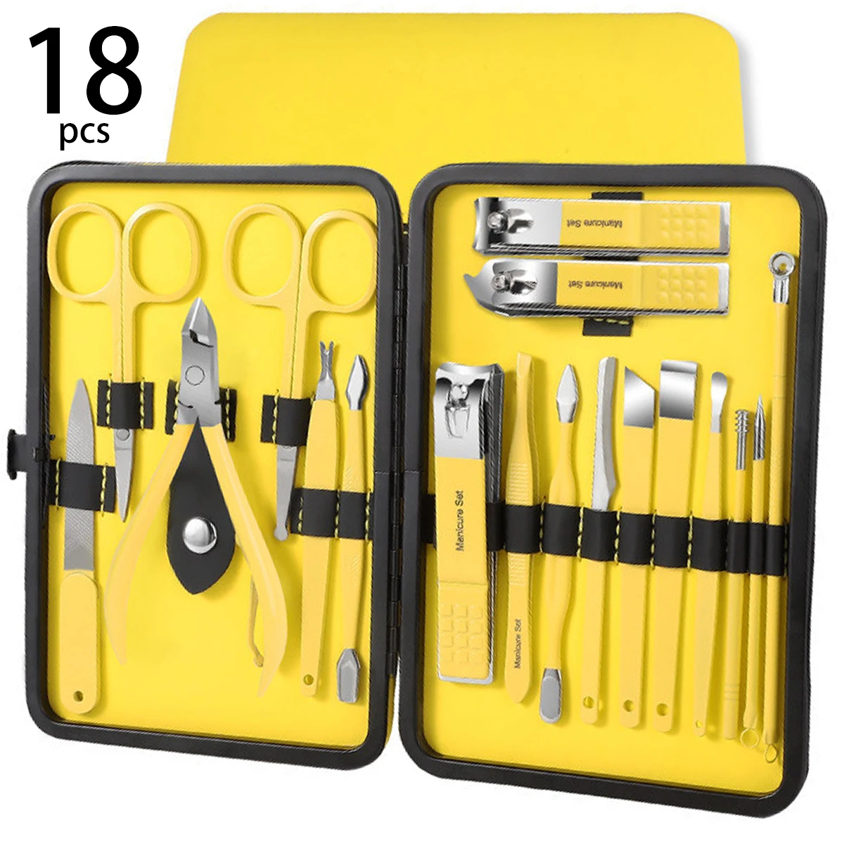 Hot Selling 12-Piece Manicure & Pedicure Set Stainless Steel Nail Clipper Tools