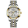 Silver gold stainless steel strap