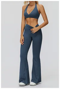 Yoga & Pilates Outfit Seamless High Waist Yoga Pants with Sports Bra for Women