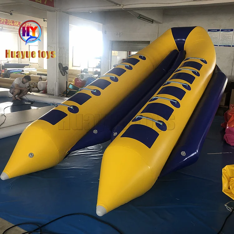 Double Tube 10 People Can Drag Inflatable Flying Fish Banana Boat ...