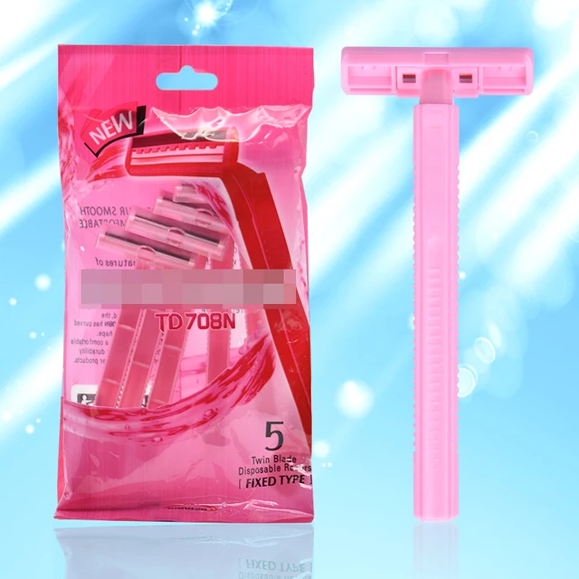 Portability 5pcs/Bag Disposable Razor Plastic Handle Hotel Disposable Shaving Razor Hair Remover Bikini Underarm Razor