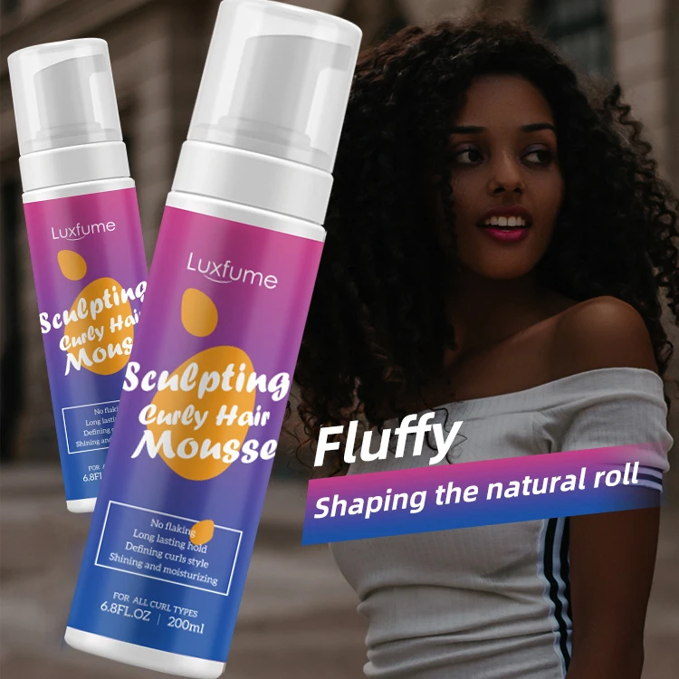Luxfume Custom Curly Hair Styling Mousse Anti Frizz Natural Hair Curl
