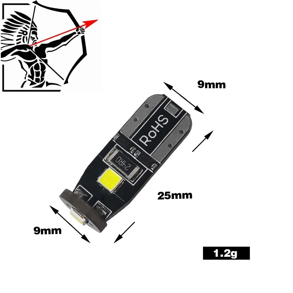 Auto Canbus T10 W5W LED Car Lamps 168 194 T10 2SMD 2835 License Plate Trunk Clearance Lights 12V Reading Car Light Accessories