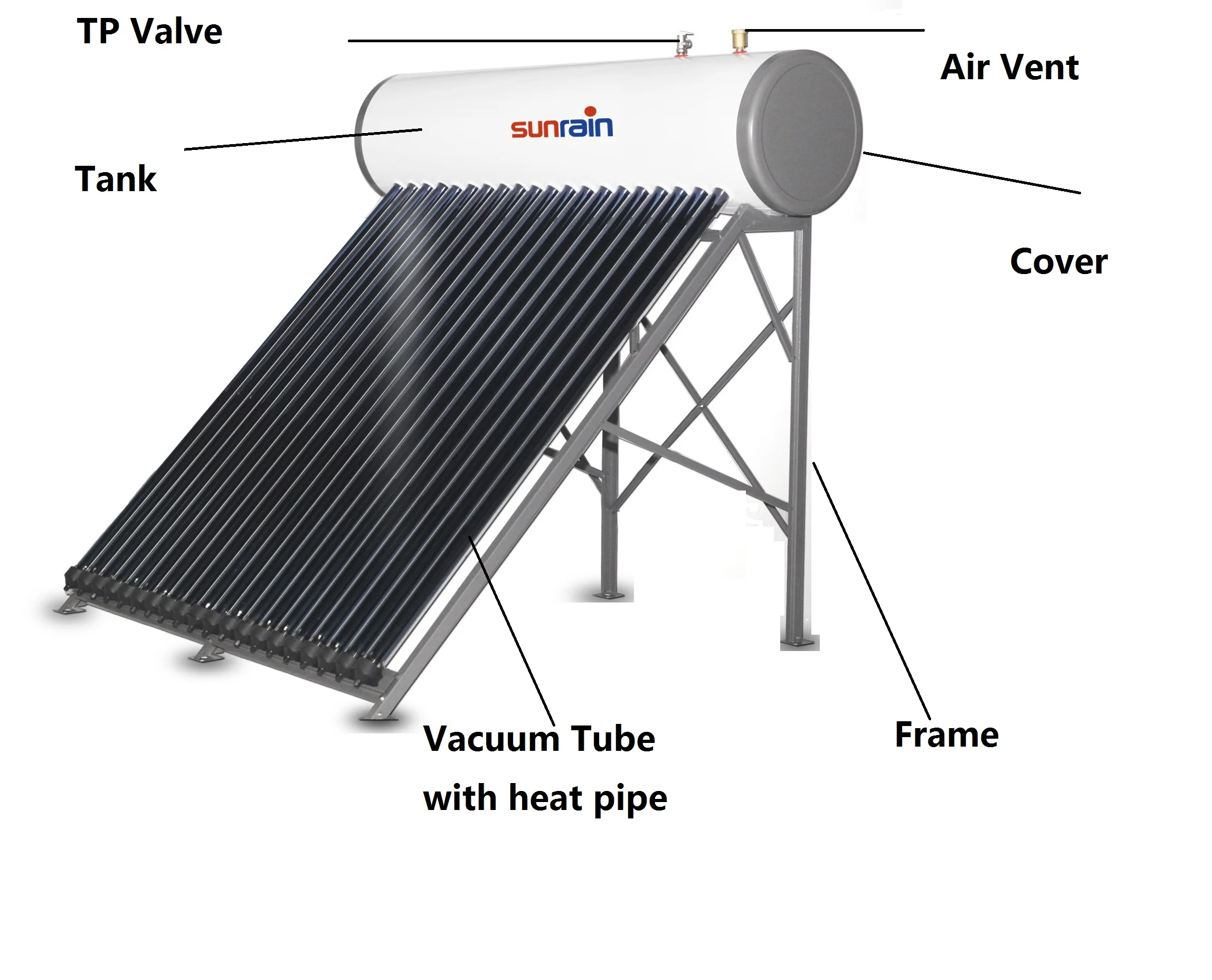 Heater Installation Solar Water Heater Air Vent Pipe Pressurized