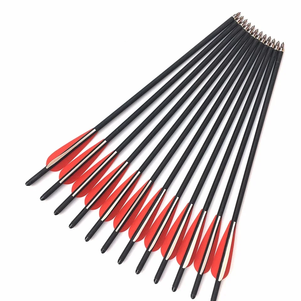 6/12X Crossbow Bolts 16" 18" 20" 22" Aluminum Arrows Points Archery Hunting New 