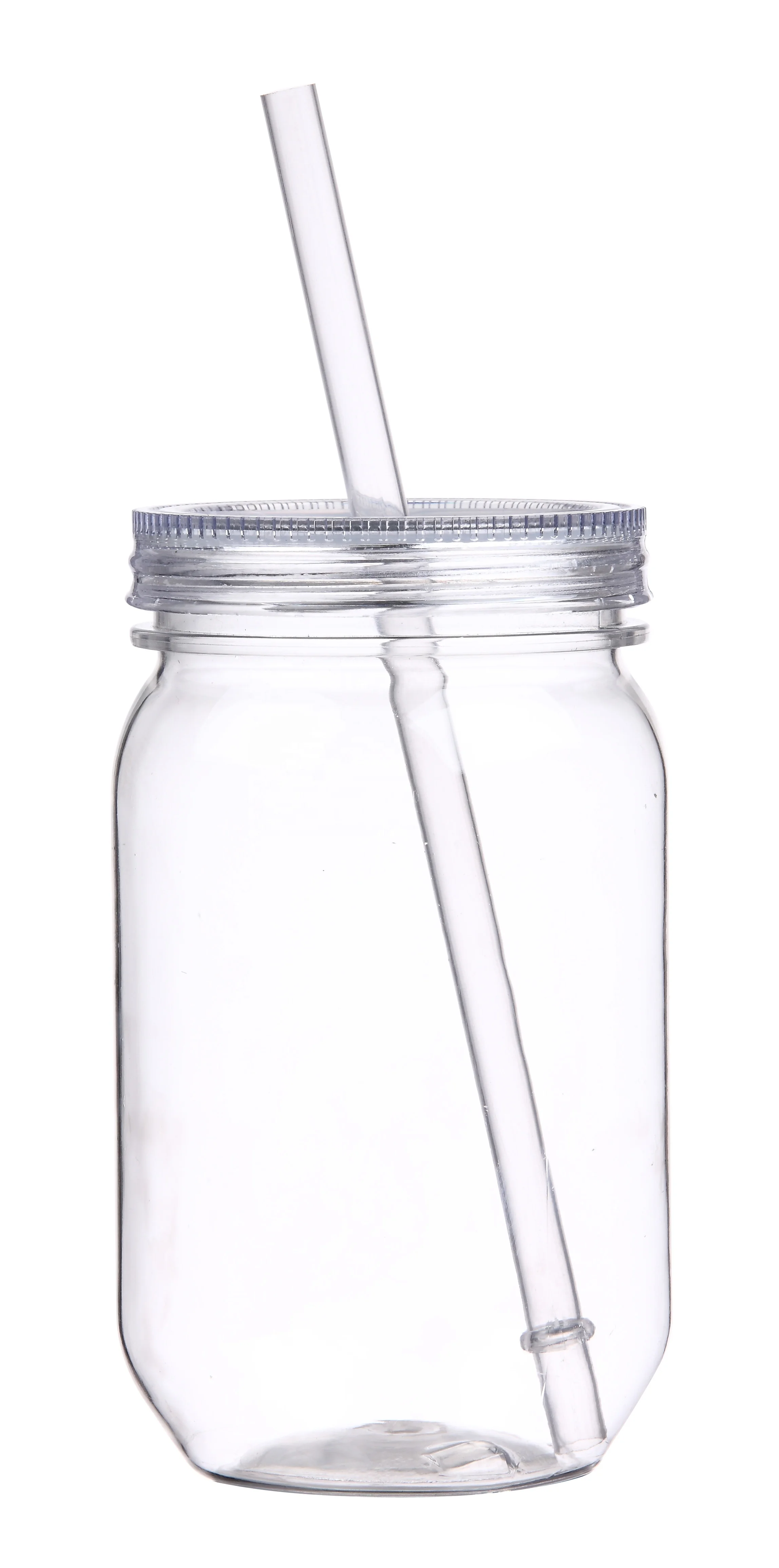 Пластиковая банка с двойными стенками 16 унций, оптовая продажа, с крышками