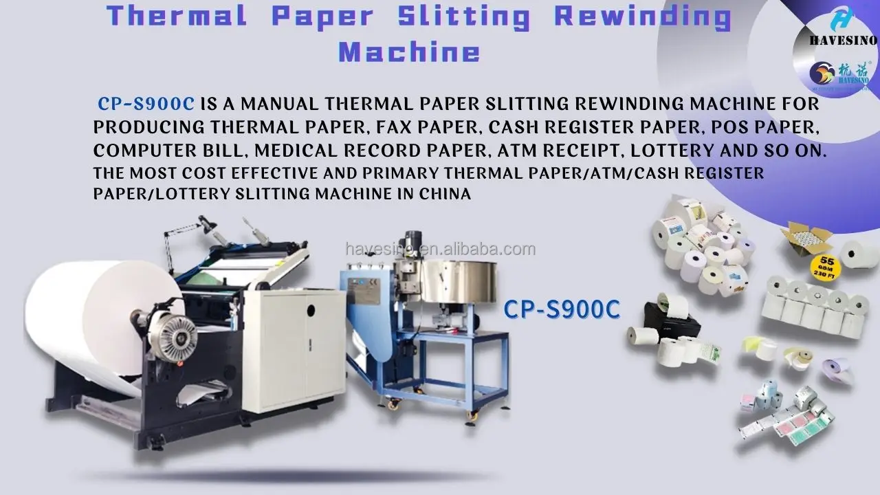 Thermal Paper Roll Cash Register Paper Making Machine Atm/pos/pdq/ecg